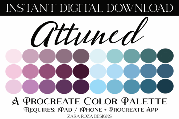 Attuned Procreate Color Palette: Your Instant Design Harmony
