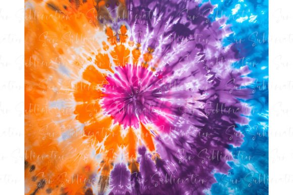 Color Explosion: A Vivid Tie-Dye Starburst Spectacle