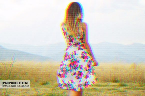 Color Pixel RGB Split Double Color Phot: A Modern Design Effect