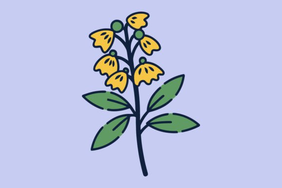 Cute Mimosa Flat Color Vector Sketch Art: A Fresh Take on Botanical Design