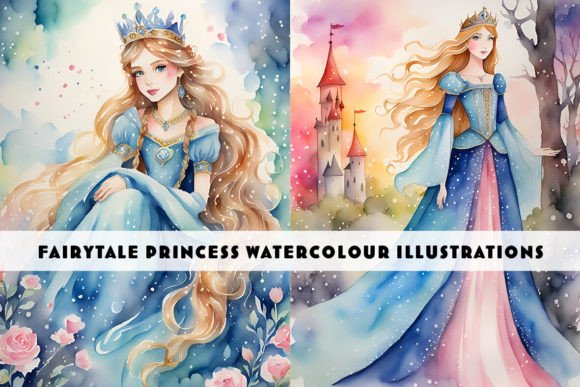Enchanting Fairytale Princess Watercolour Images for Your Projects