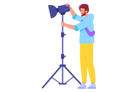 Film Crew Worker Color Character: A Cinematic Typeface