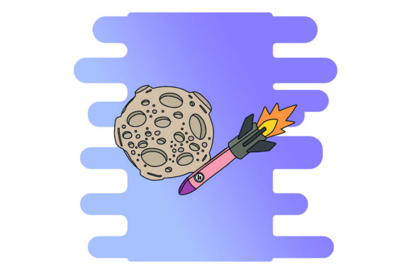 Flat Icon Space Rocket Color Outline: A Dynamic Design Asset