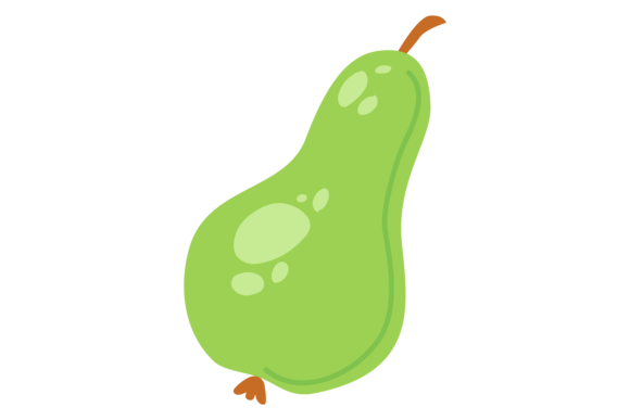Green Pear Color Icon: A Sweet Fresh Fruit for Your Design Toolkit