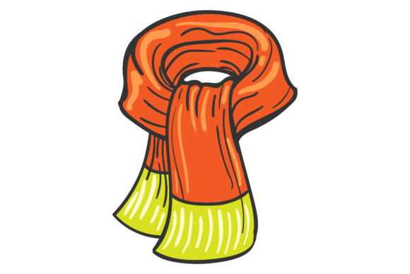 Hand Drawn Scarf Icon: A Soft, Warm Design Asset