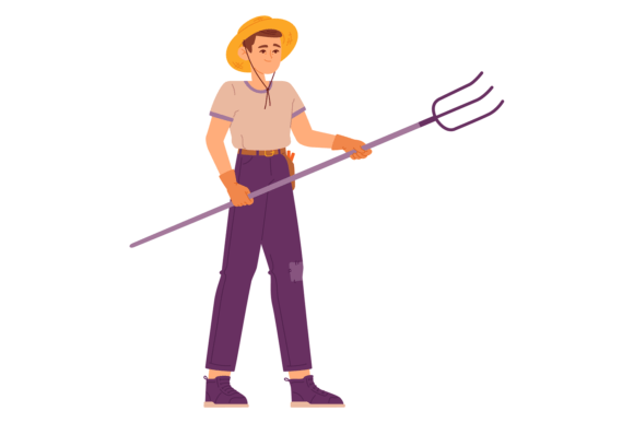 Man with Pitchfork: The Charismatic Farmer Character Font