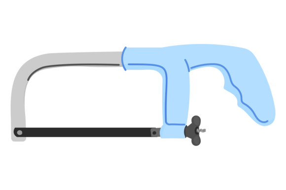 Manual Jigsaw Color Icon: A Hand Work Tool for Authentic Design