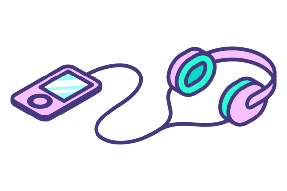 Music Mp3 Player with Earphones Color is: A Visual Asset Guide