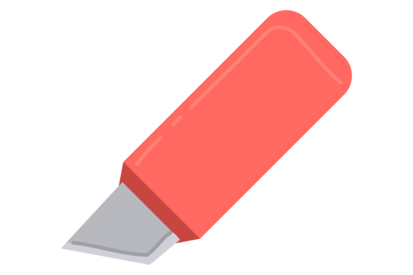 Paper Knife Color Icon: A Craft Cutting Tool for Modern Design