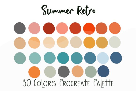 Procreate Color Palette Summer Retro: Your All-in-One Retro Design Kit