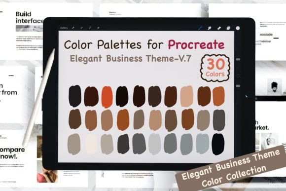 Procreate Color Palettes-Elegant Biz V.7: Your Secret Weapon for Cohesive Brand Design