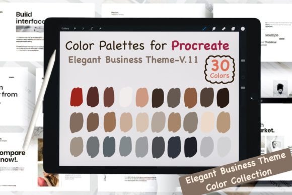 Procreate Color Palettes-Elegant Biz V11: Your Design Shortcut