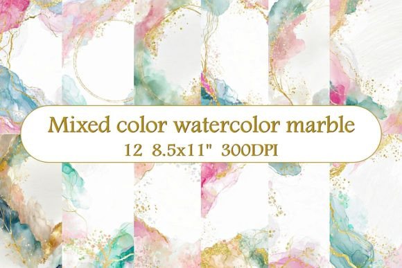 Unleashing Artistry with Mixed Color Watercolor Marble