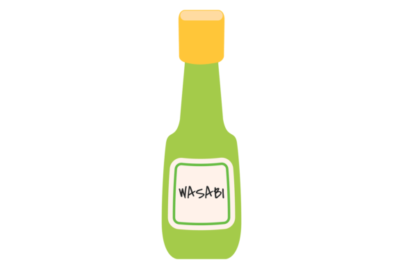 Wasabi Bottle Color Icon: A Fresh Take on Green Dip Sauce Design